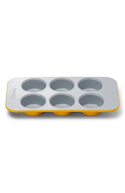 Caraway 6-cup Nonstick Ceramic Muffin Pan In Gray