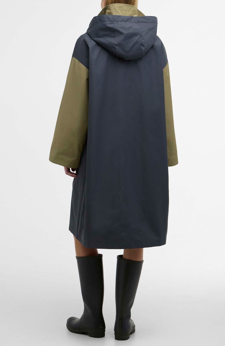 Barbour Blearigg Water Repellent Longline Hooded Jacket, Alternate, color, Dusk Grey / Gardenia