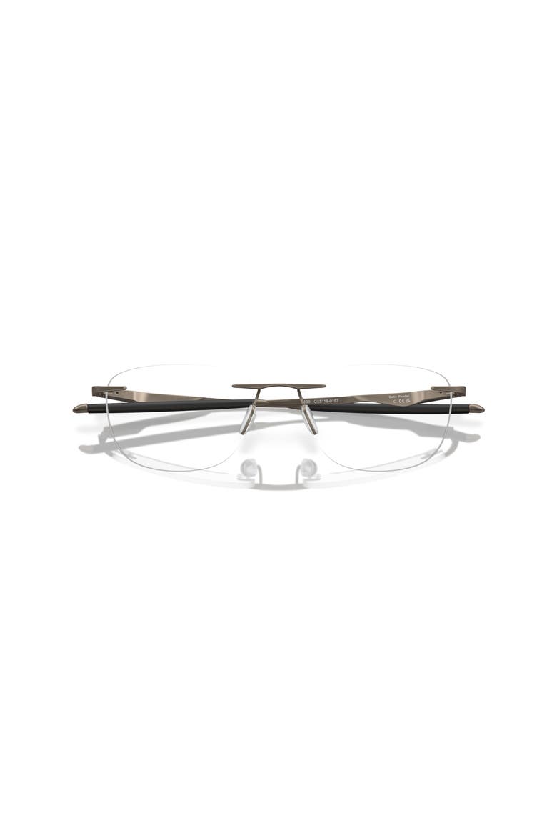 53mm Rectangle optical glasses, Alternate, color, Brown