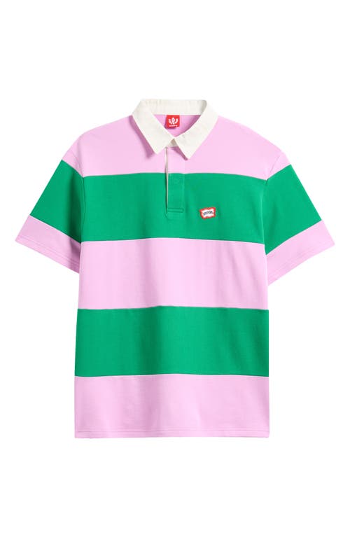 Icecream Boulder Stripe Polo In Green