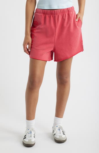 The Mayfair Group Empathy Always Graphic Sweat Shorts In Red