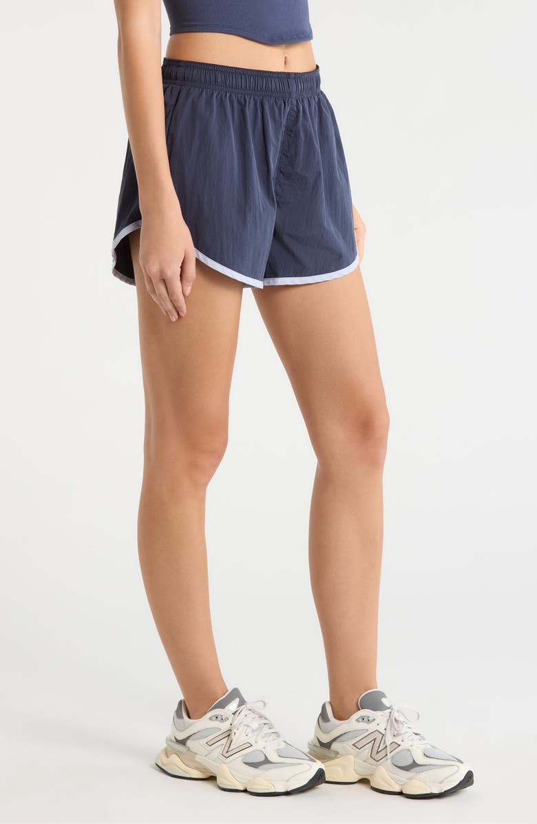 Free People FP Movement Now or Never Run Shorts, Alternate, color, Midnight Navy