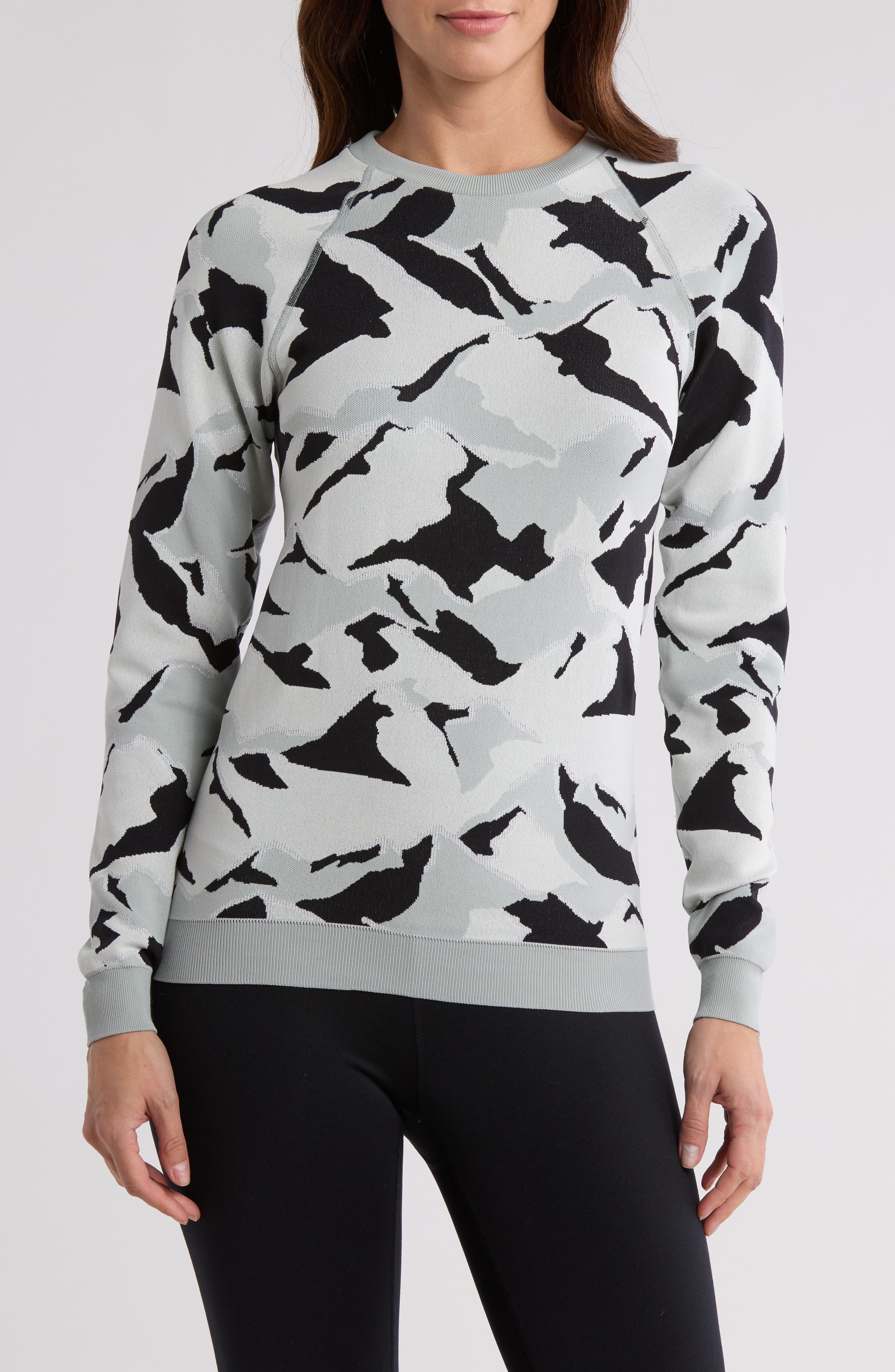 Sweaty Betty Mountain Camo Crewneck Sweater