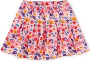 Tea Collection Floral Pleated Jersey Skirt