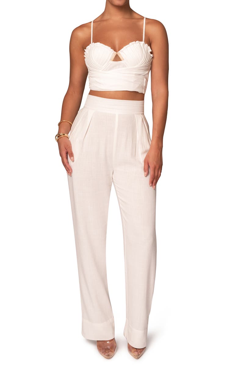 JLUXLABEL Arielle Corset Crop Top, Alternate, color, 