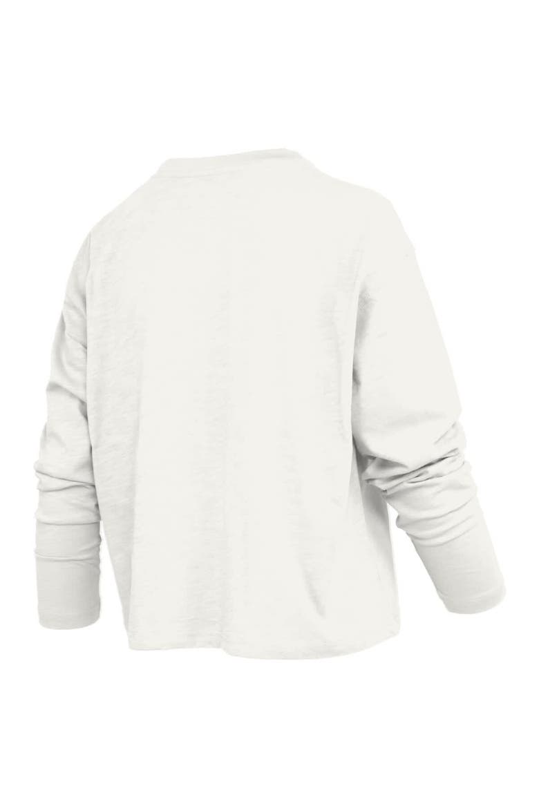 Women's Pressbox White Tennessee Volunteers Motley Boxy Waist-Length Long Sleeve T-Shirt, Alternate, color, White