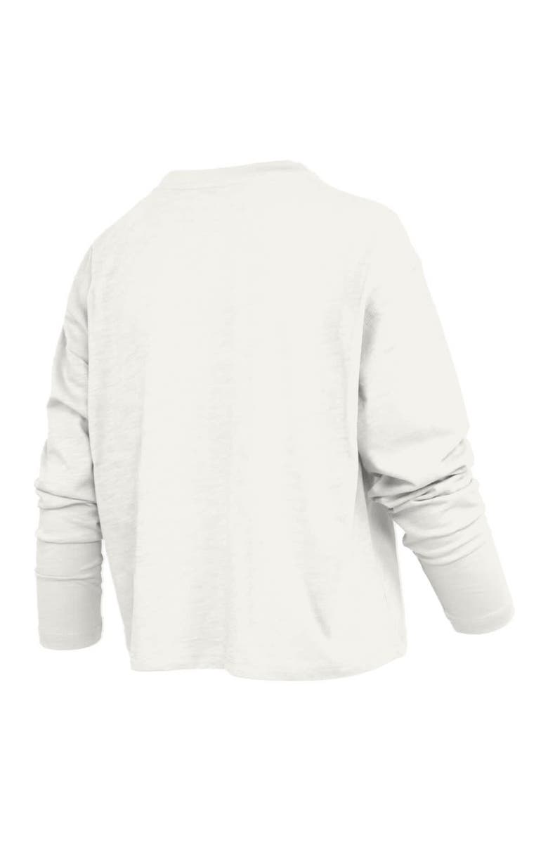 PRESSBOX Women's Pressbox White Tennessee Volunteers Motley Boxy Waist-Length Long Sleeve T-Shirt, Alternate, color, White