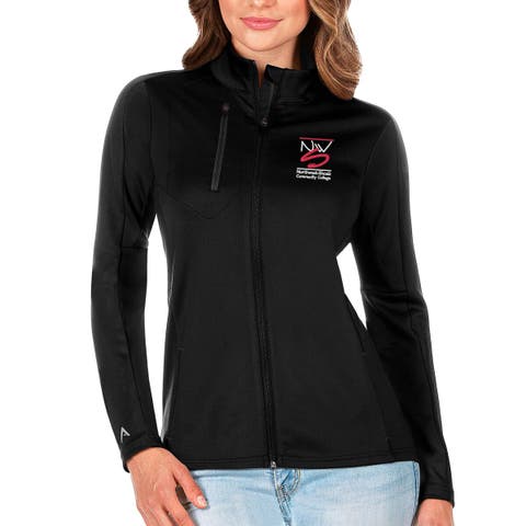 Women's Antigua Black Northwest-Shoals Community College Generation Full-Zip Jacket