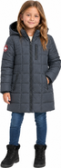 CANADA WEATHER GEAR Girls' Faux Fur Lined Hood Quilted Puffer Coat