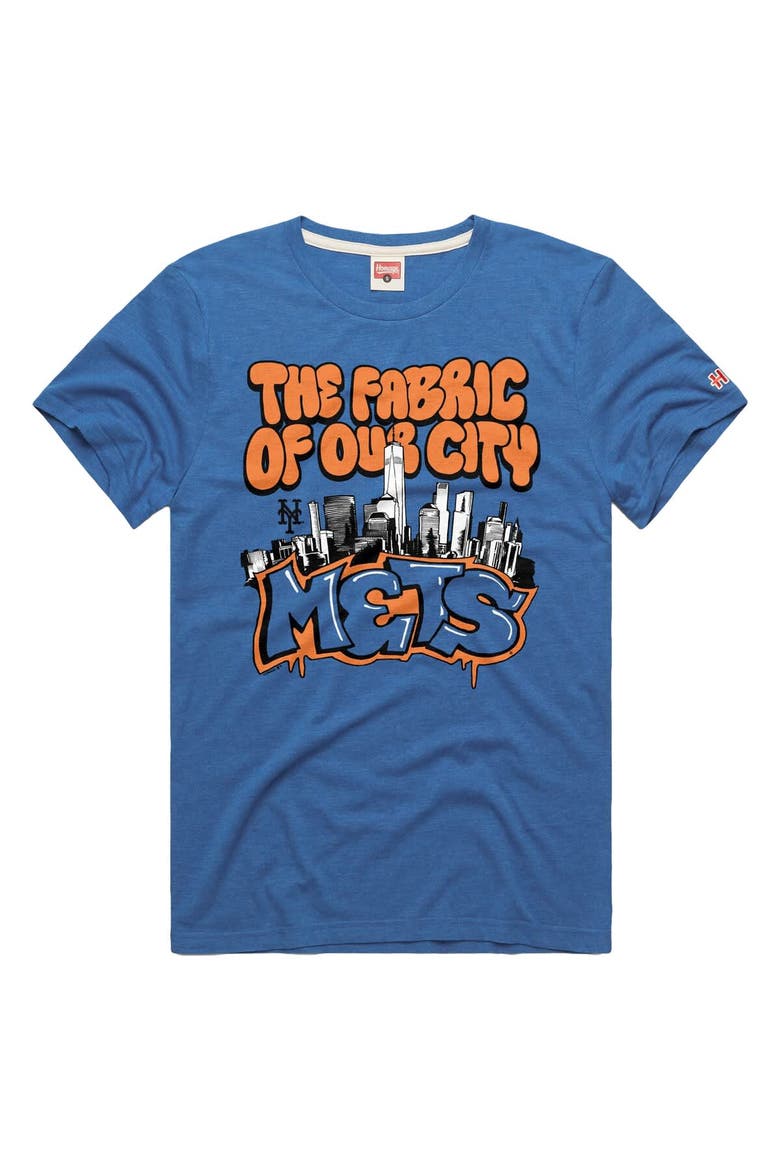 Men's Homage Royal New York Mets Tri-Blend Hyperlocal T-Shirt, Main, color, Royal