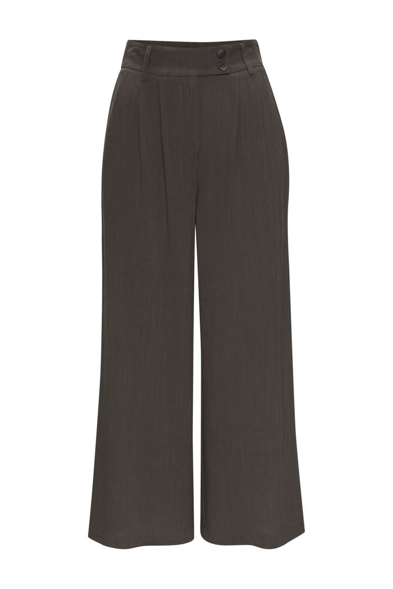 Wide Leg Linen Pants, Alternate, color, Olive