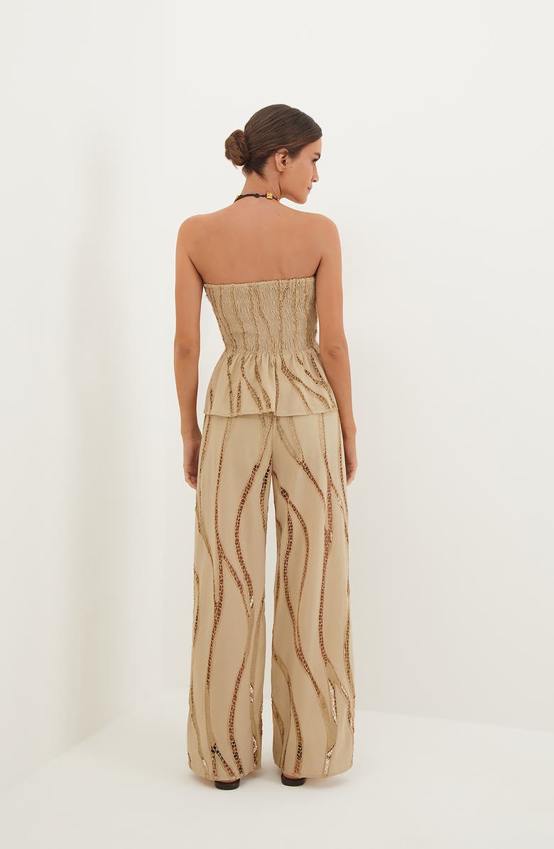 ViX Paula Hermanny Babi Strapless Cover-Up Top, Alternate, color, Beige