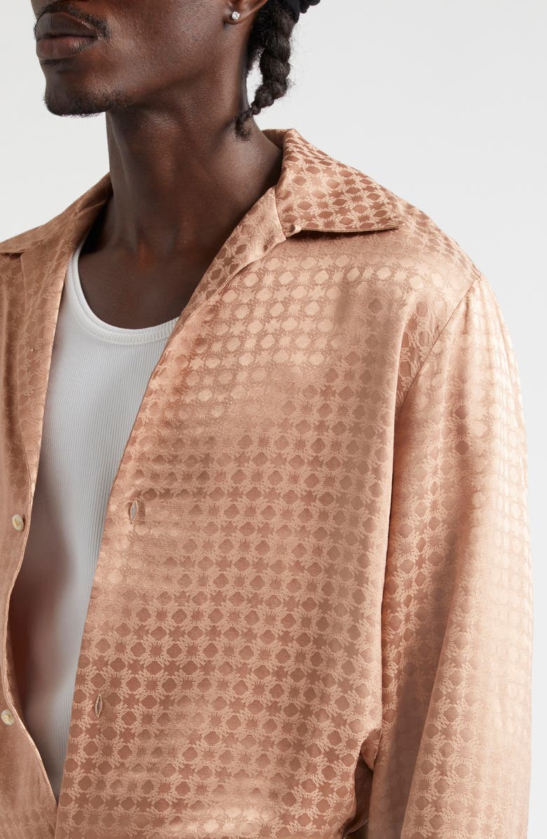 AMIRI MA Quad Satin Button-Up Shirt, Alternate, color, 