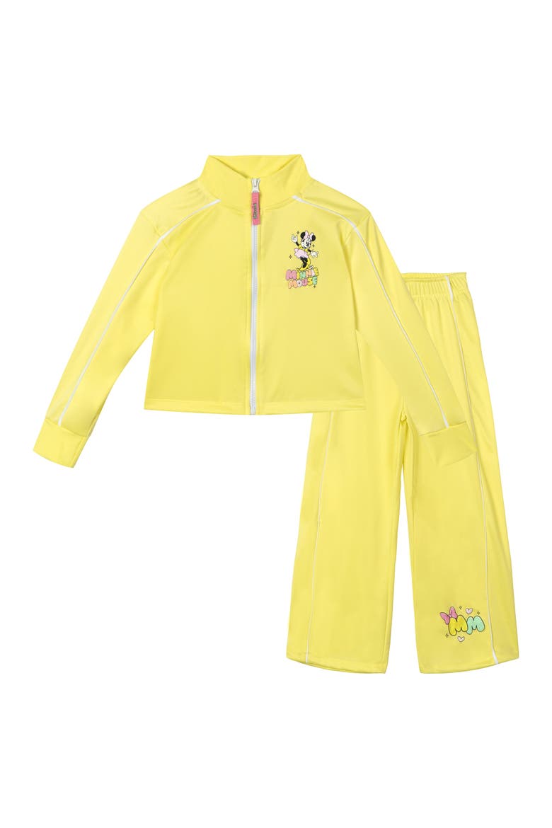 Minnie Mouse Athletic Zip-Up Jacket and Pants Set, Main, color, Yellow Minnie Mouse