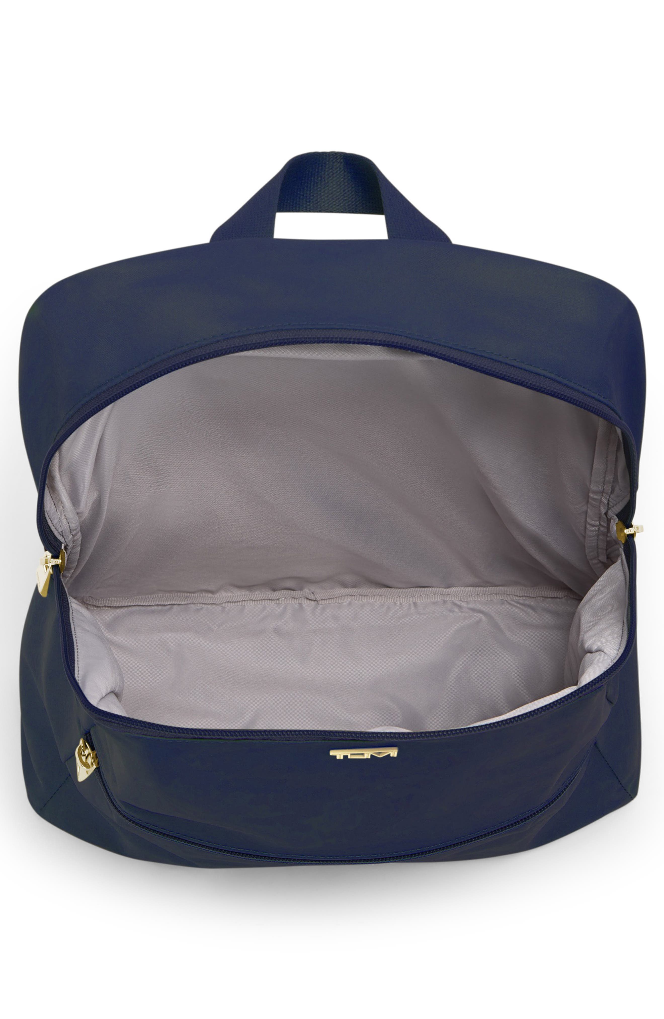Voyageur Just in Case Packable Nylon Travel Backpack, Alternate, color, INDIGO/ LIGHT GOLD