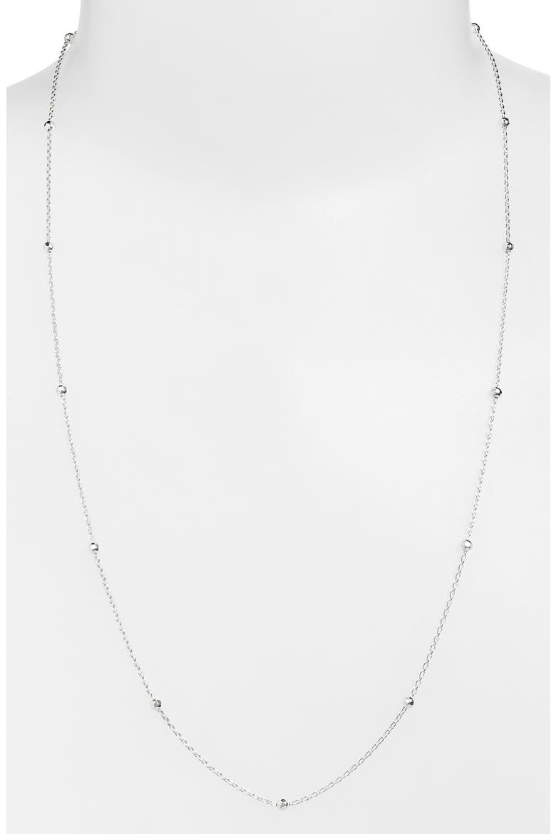 Argento Vivo Station Necklace, Main, color, SILVER