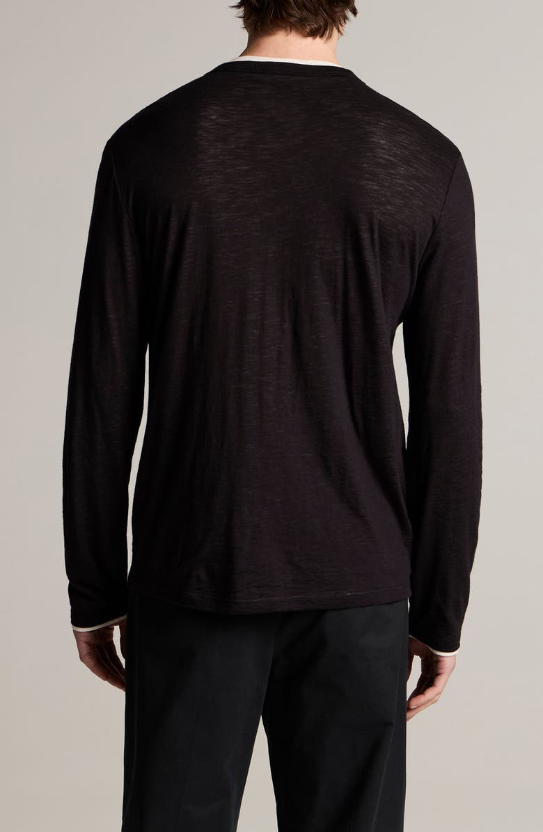 Vince Fine Slub Layered Look Long Sleeve Pima Cotton T-Shirt, Alternate, color,
