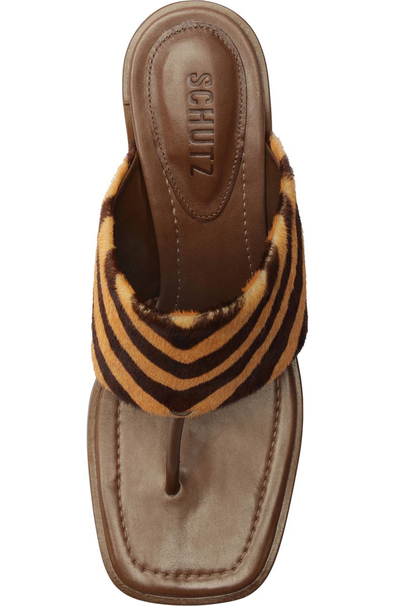 Schutz Martha Flip Flop, Alternate, color, Natural/ Pecan Brown