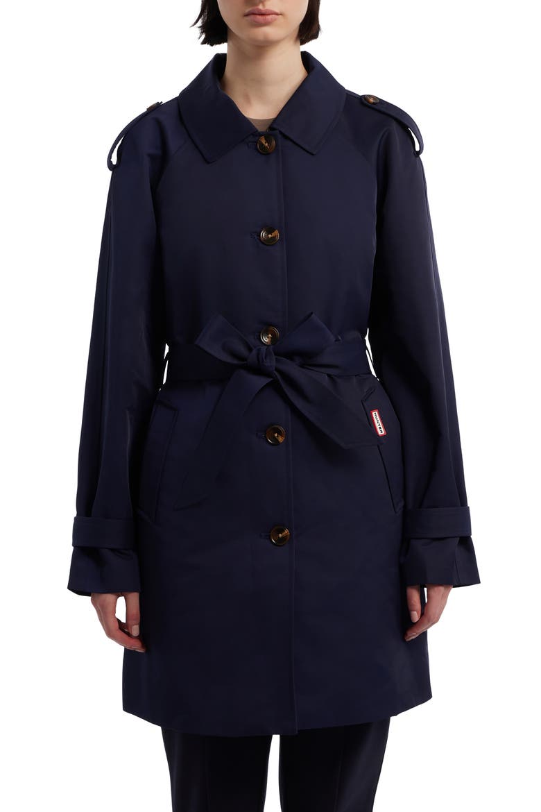 Stacy Water Resistant Trench Coat, Alternate, color, NAVY