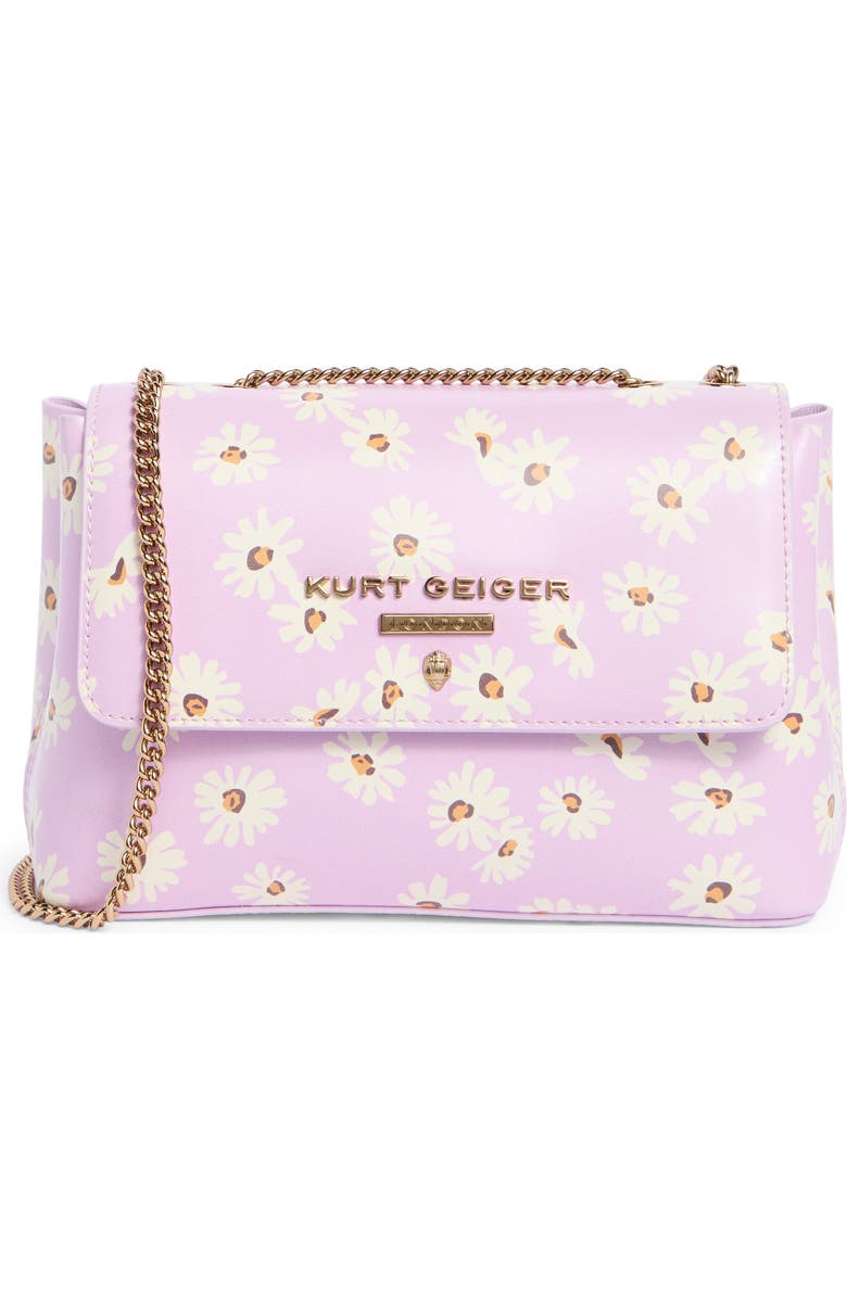 Kurt Geiger London Hampstead Flap Crossbody Bag, Main, color, Pink Combo