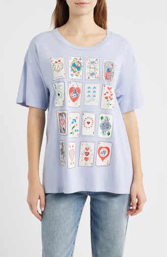 Cards for Dreamers Oversize Cotton Graphic T-Shirt