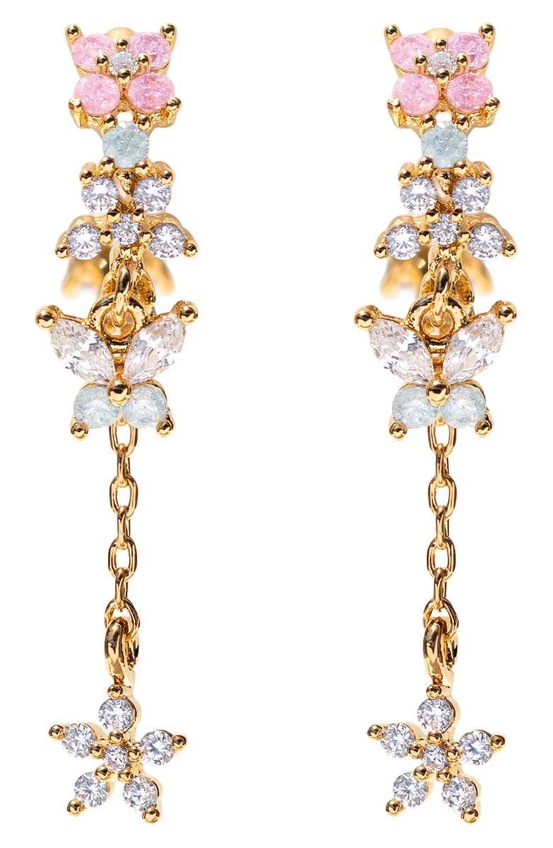 Girls Crew Mari Dangle Hoop Earrings, Main, color, Gold