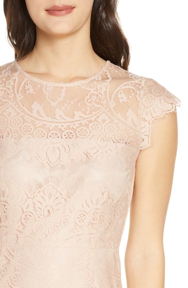 BB Dakota by Steve Madden Jayce Lace Sheath Cocktail Dress, Alternate, color,