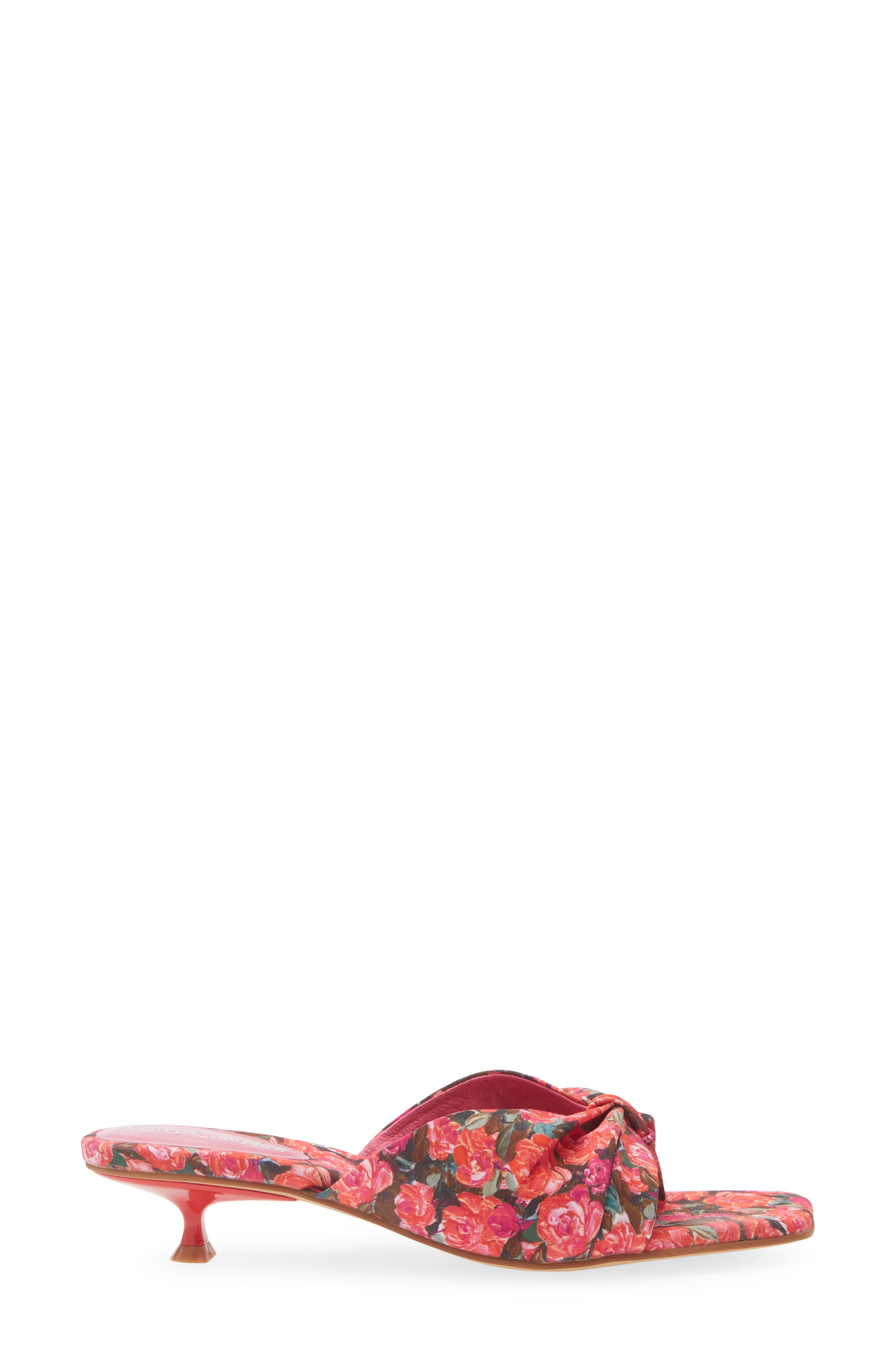 Jeffrey Campbell Lover Girl Kitten Heel Flip Flop, Alternate, color, Red Floral