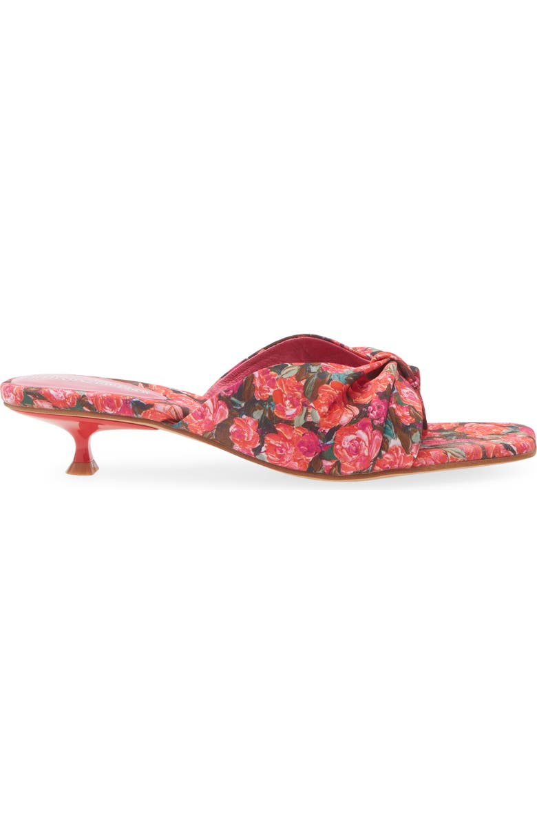 Jeffrey Campbell Lover Girl Kitten Heel Flip Flop, Alternate, color, Red Floral