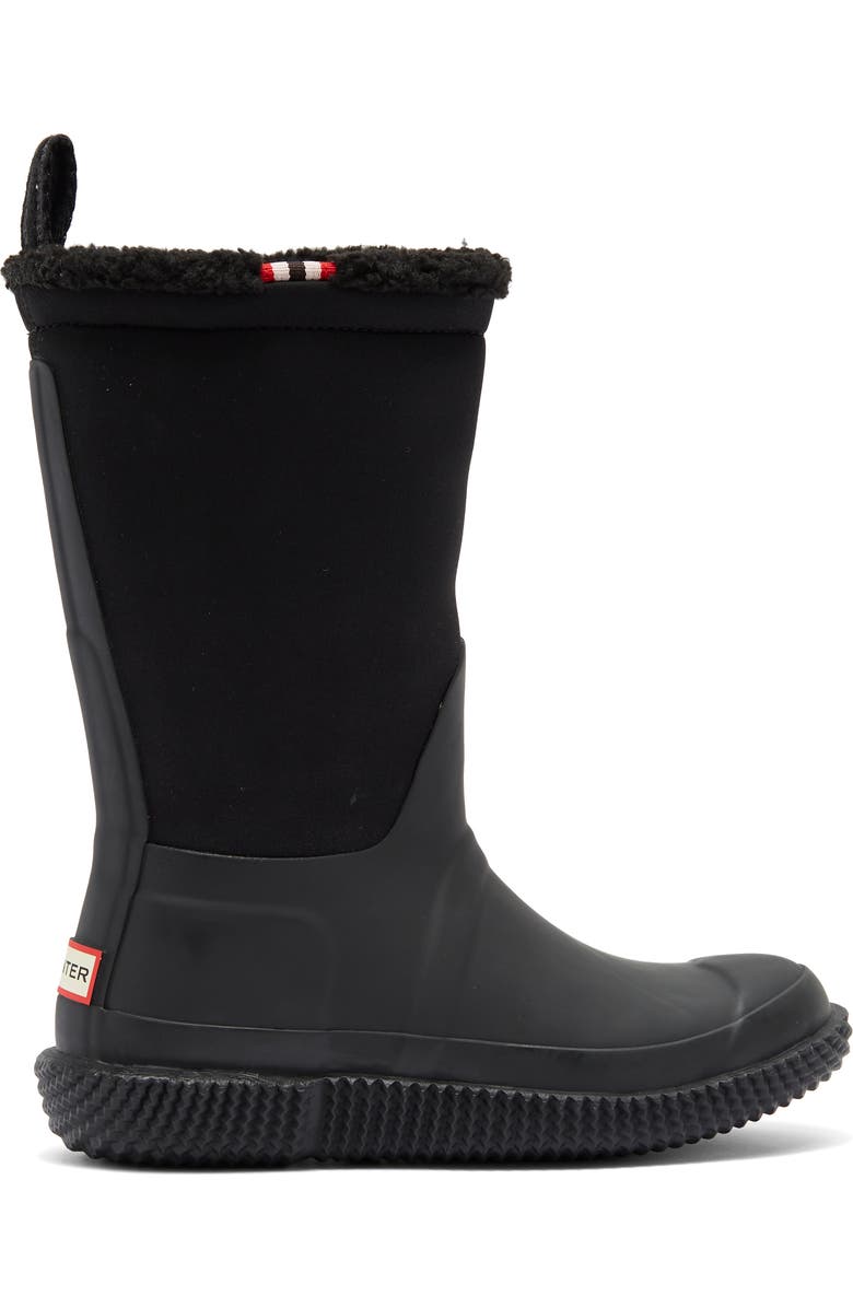 Hunter Roll Top Webbing Faux Shearling Lined Boot, Alternate, color,