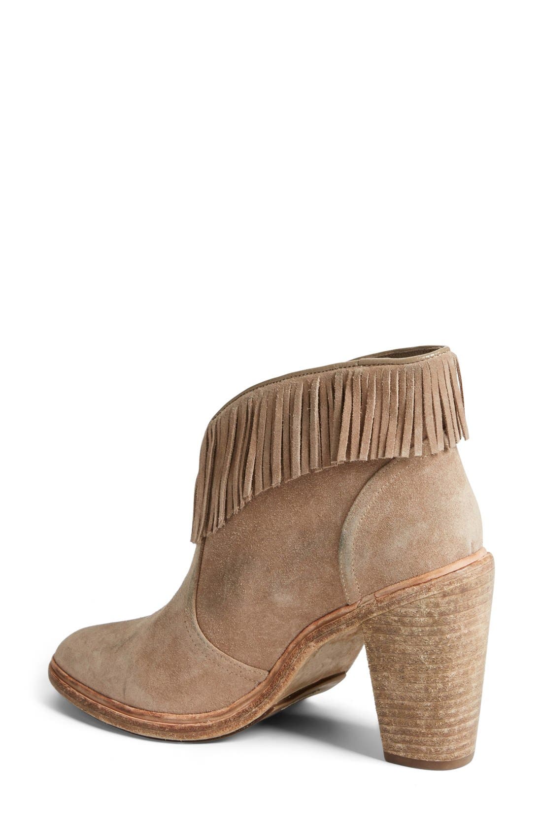 'Loren' Fringe Bootie, Alternate, color, MOUSSE