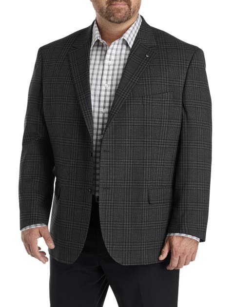 Big & Tall Tonal Plaid Sport Coat
