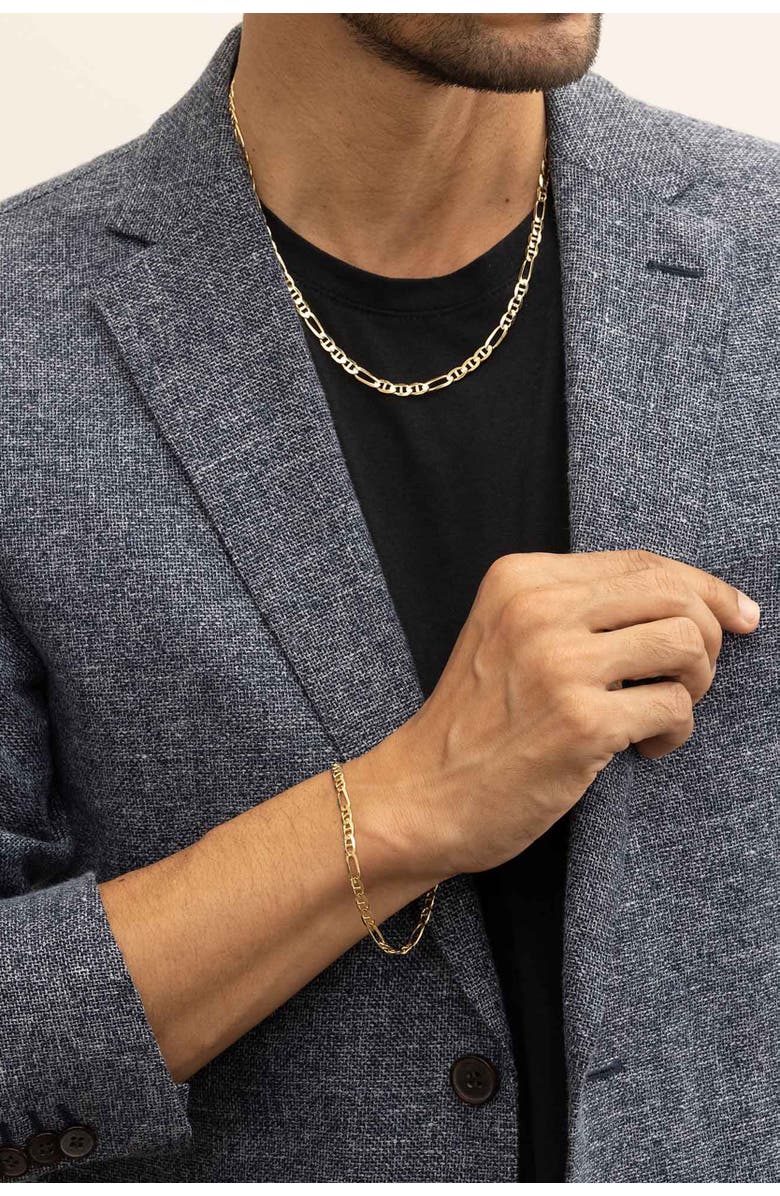 Oradina 14K Yellow Gold Figarucci Bracelet, Alternate, color, Yellow Gold