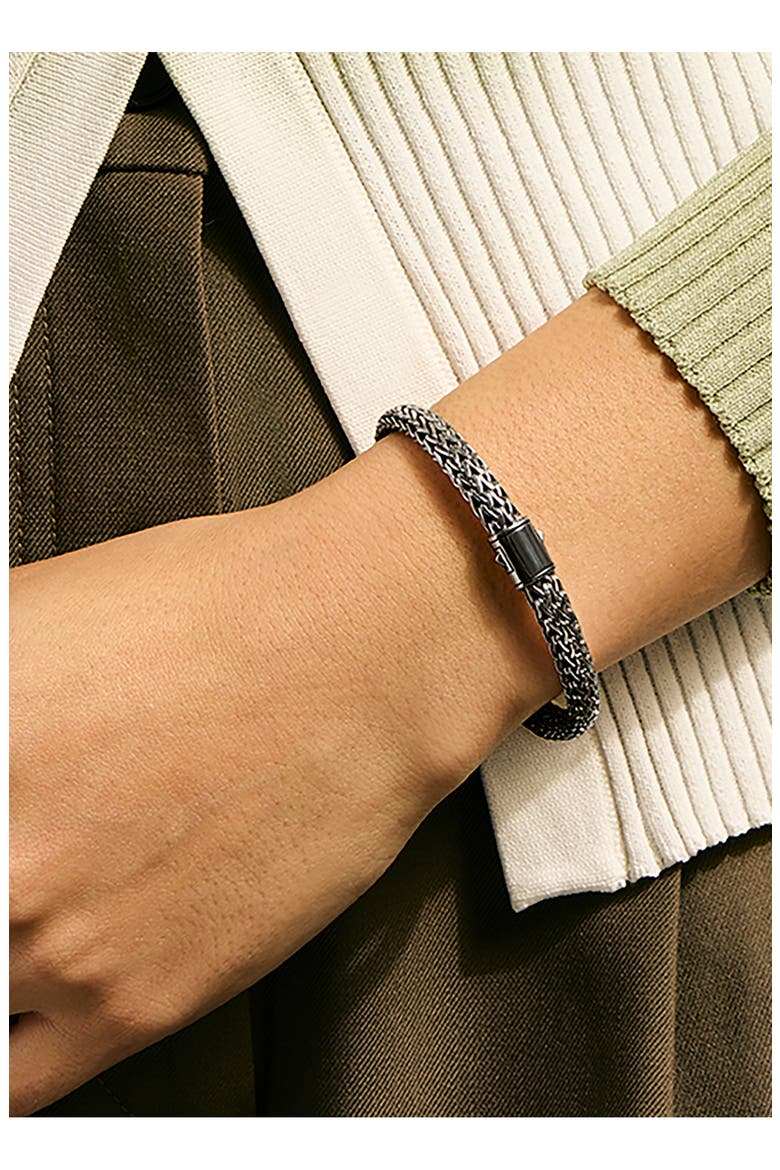 Icon Bracelet, 6.5mm, Alternate, color, DARK SILVER