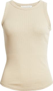 Treasure & Bond Pointelle Rib Crewneck Tank