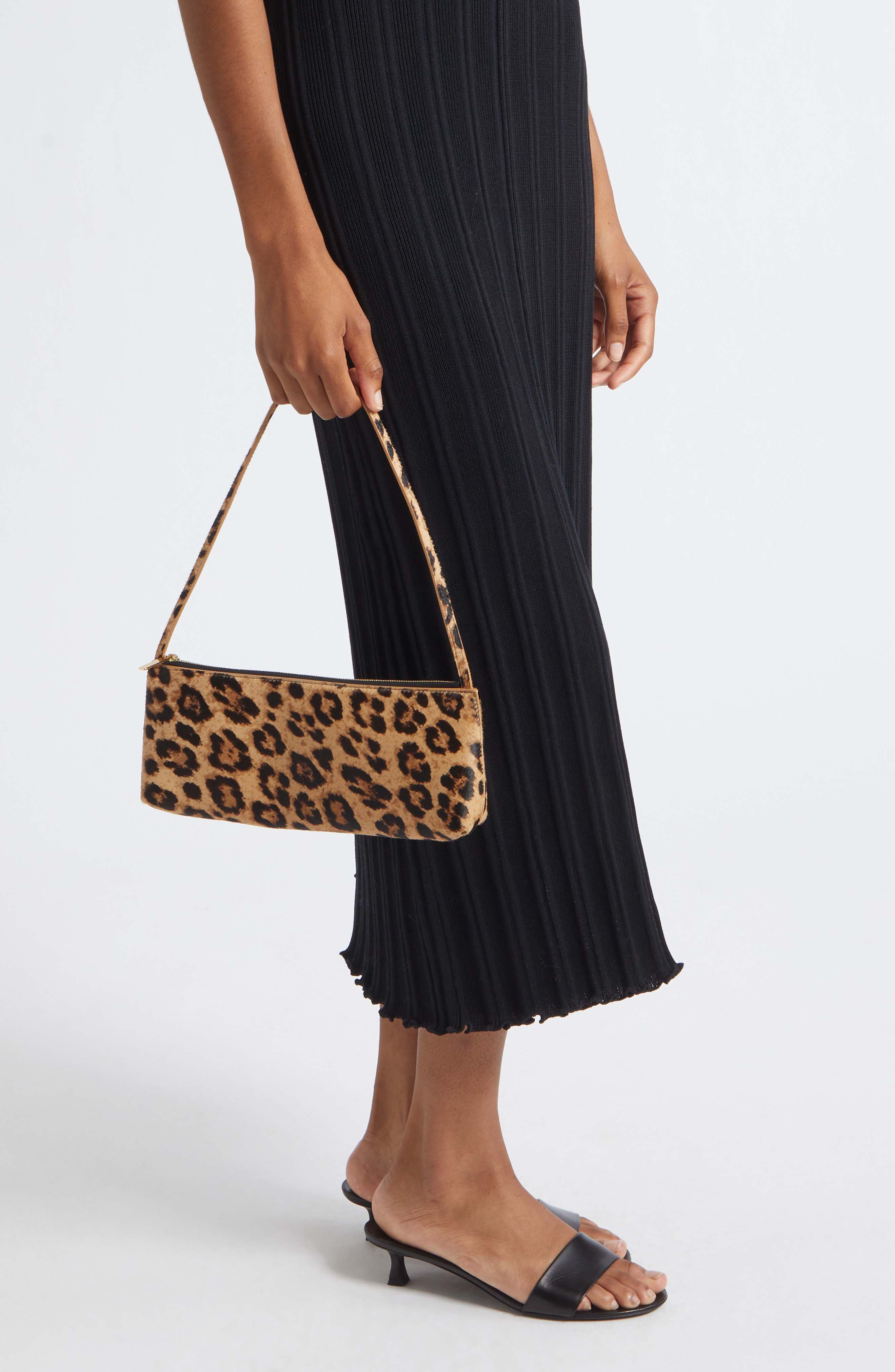 Gaia Genuine Calf Hair Baguette Bag, Alternate, color, LEOPARD