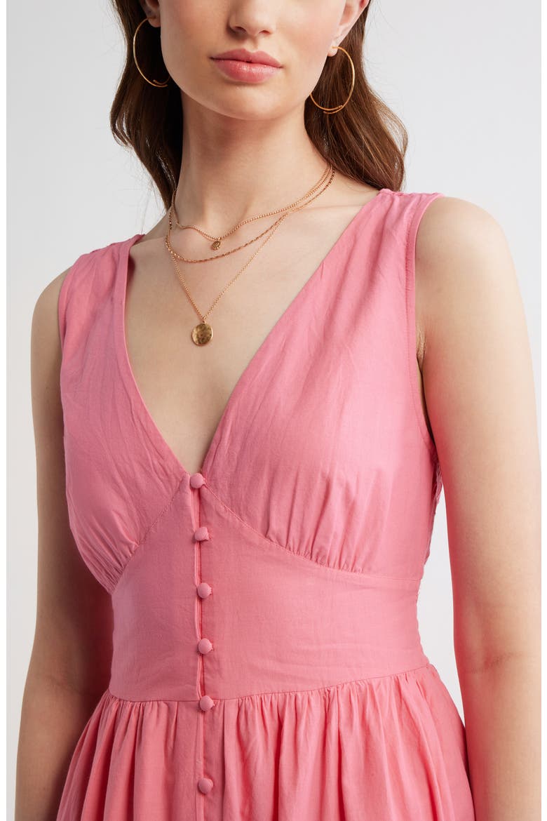 Lace Detail Sleeveless Cotton Dress, Alternate, color, PINK LEMONADE