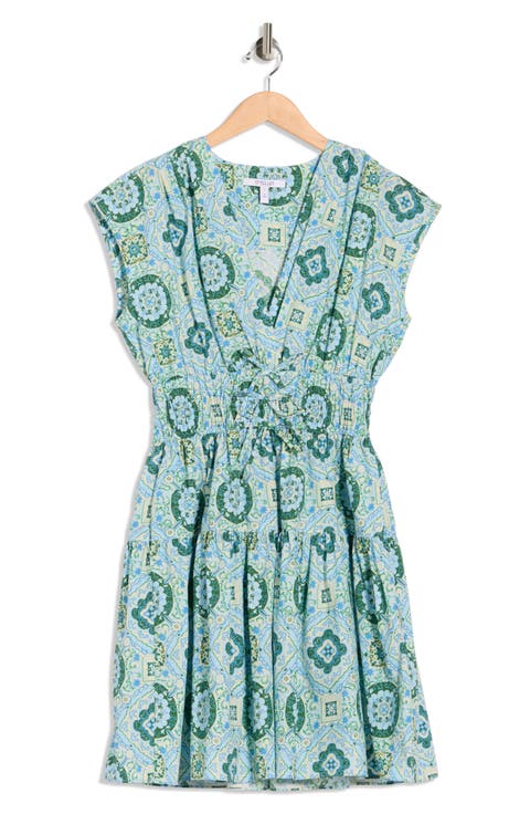 Tora Floral Print Shirred Dress