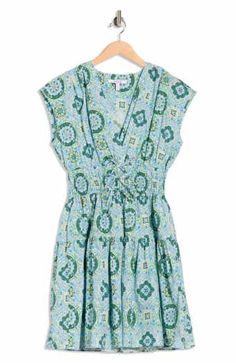 Derek Lam 10 Crosby Tora Floral Print Shirred Dress