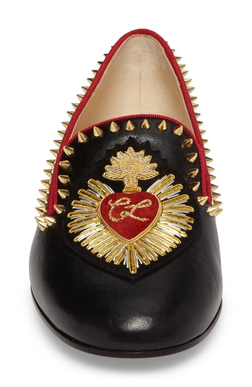 Christian Louboutin Mi Corazon Smoking Flat In Black