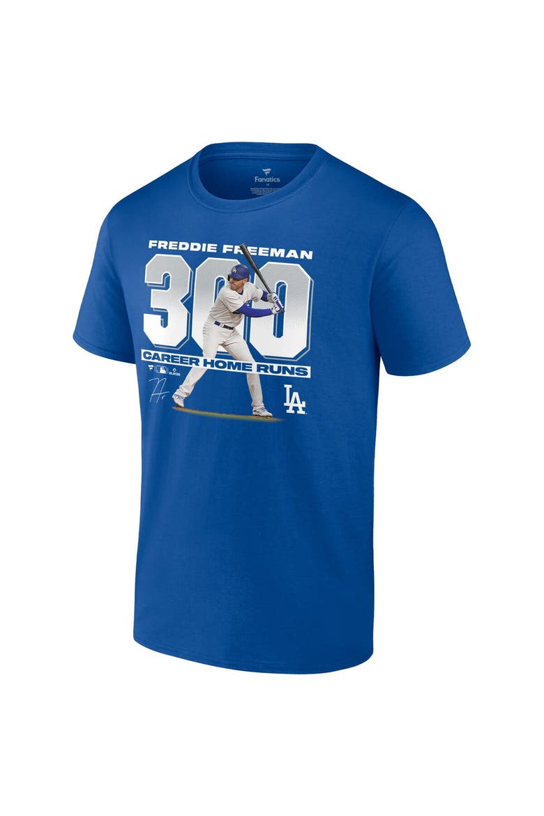 Men's Fanatics Branded Freddie Freeman Royal Los Angeles Dodgers 300 Career Home Runs T-Shirt, Alternate, color, Royal