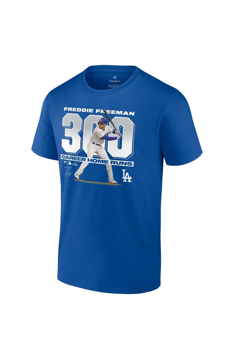 FANATICS Men's Fanatics Branded Freddie Freeman Royal Los Angeles Dodgers 300 Career Home Runs T-Shirt, Alternate, color, Royal