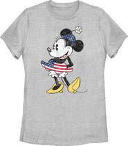Minnie Mouse Women's Patriotic Fourth of July Outfit Short Sleeve Graphic T-Shirt