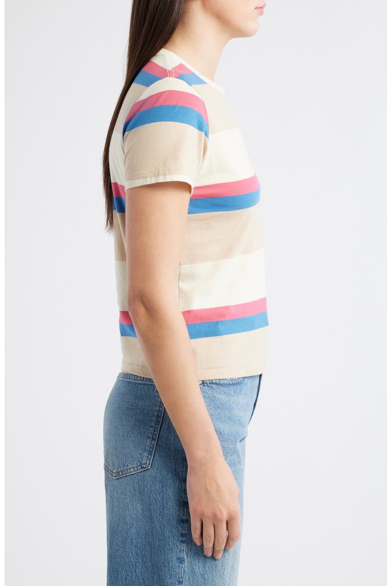 The Little Stripe Cotton T-Shirt, Alternate, color, STUDY HALL STRIPE