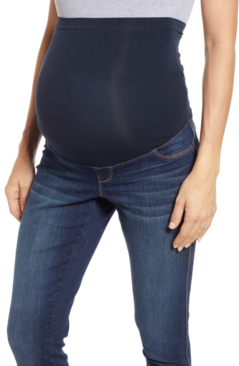 1822 Denim Clean Cuff Skinny Maternity Jeans, Alternate, color, 