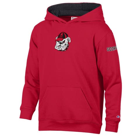 Youth Champion  Red/Black Georgia Bulldogs Volume Fleece Hoodie