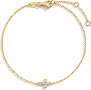 In Season Jewelry CZ Cross Girls Plated Bracelet