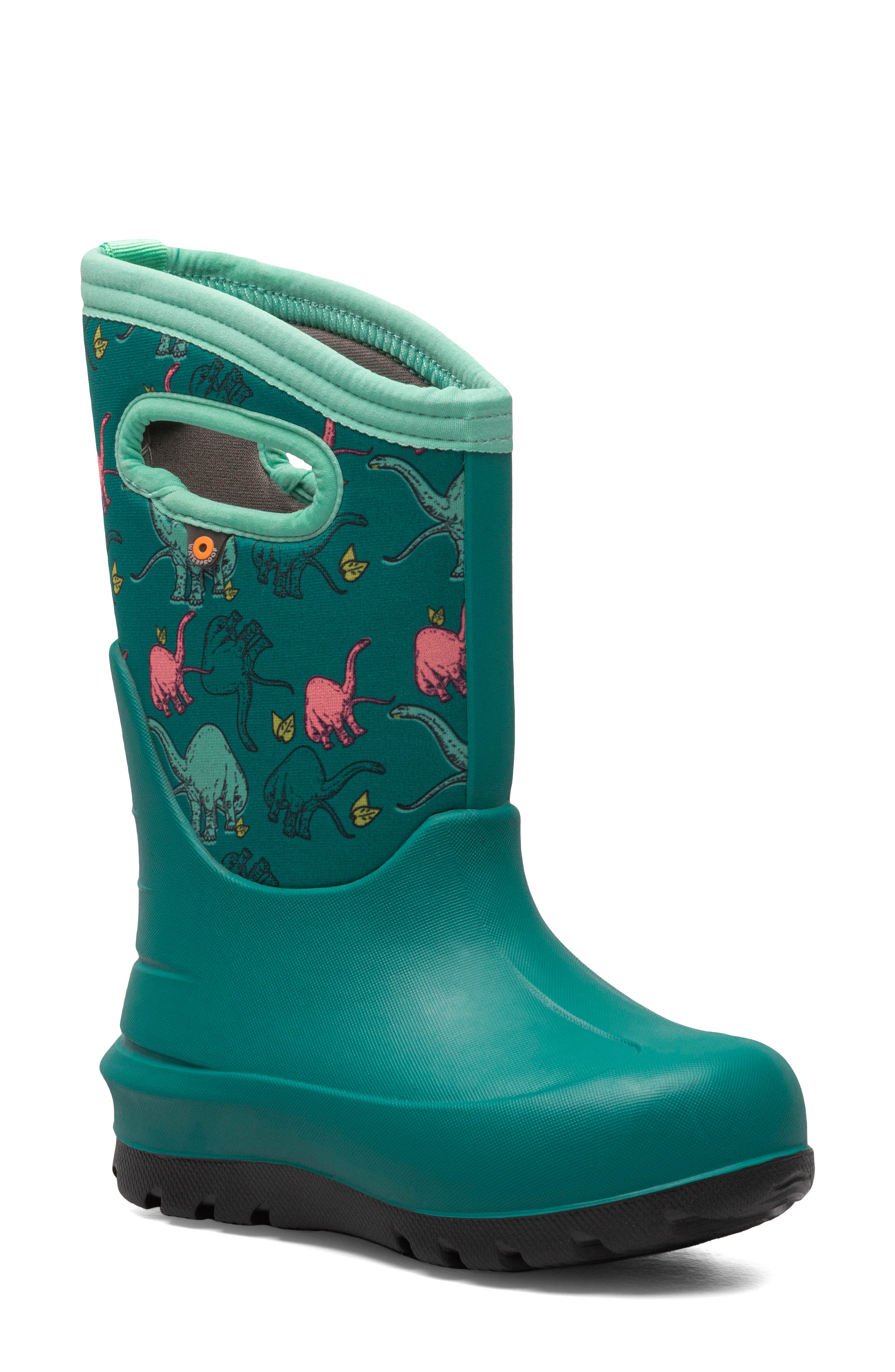 Bogs Kids' Neo-Classic Good Dino Insulated Waterproof Winter Boot, Main, color, 