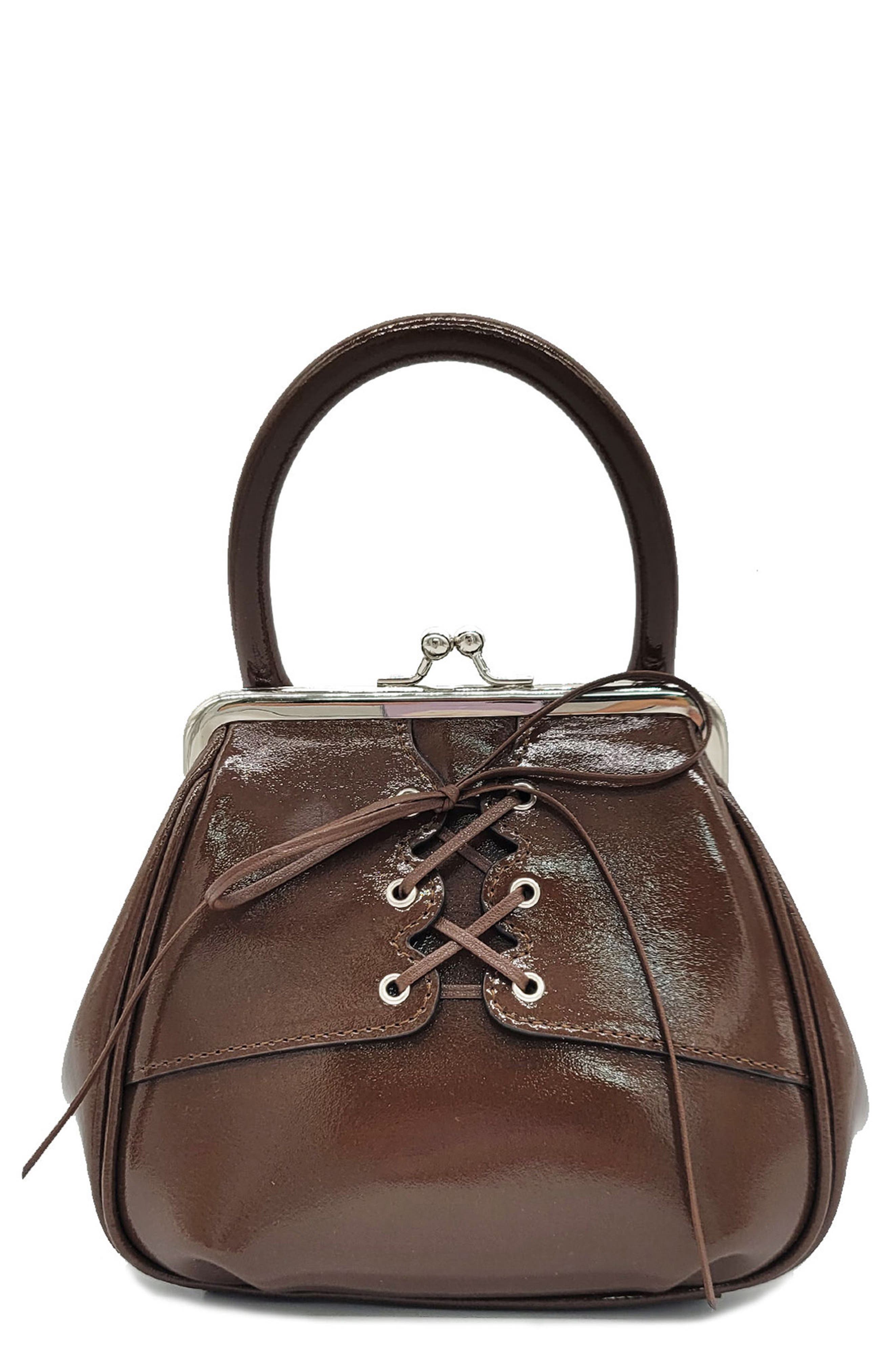 Oryany Mini Lace Up Leather Tote
