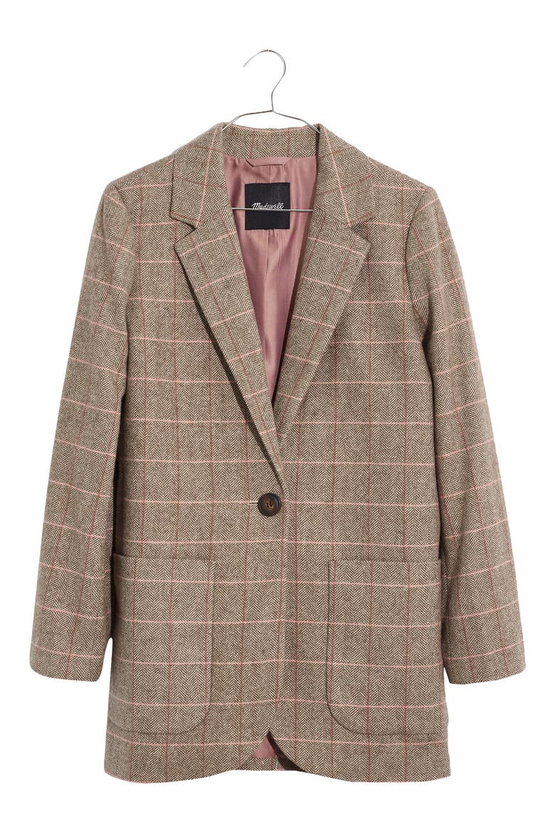 Woodhull Plaid Blazer, Alternate, color, HERRINGBNE WINDW WEATH GROVE